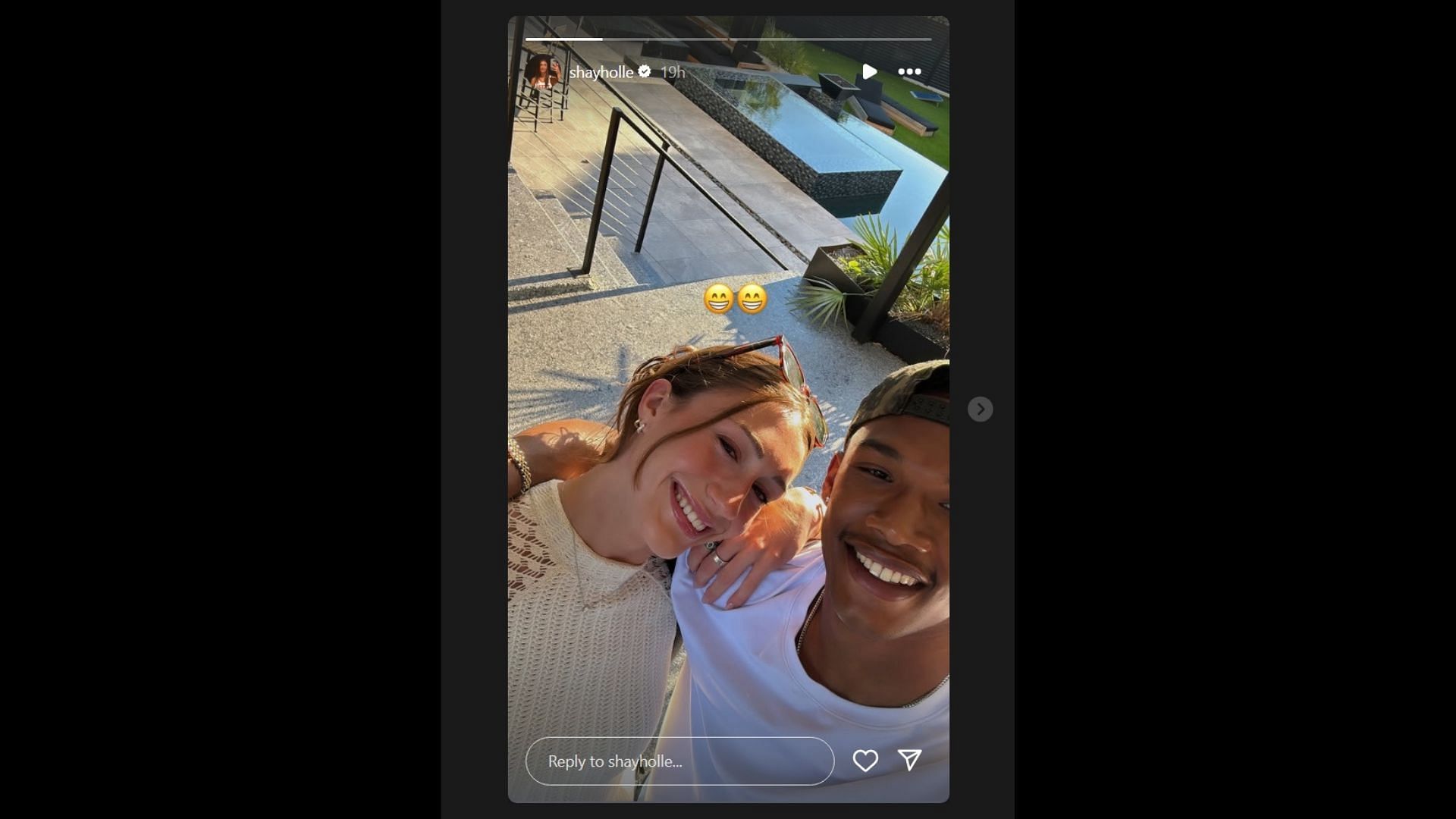 Garrett Wilson and girlfriend Shay Holle shared a date night (image credit: instagram/shayholle)